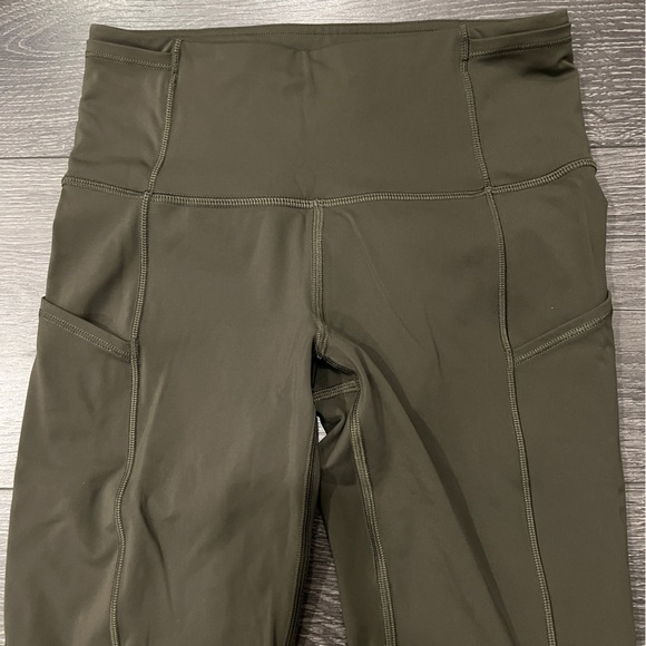 Lululemon olive green leggings size 4 - like new - Picture 2 of 5